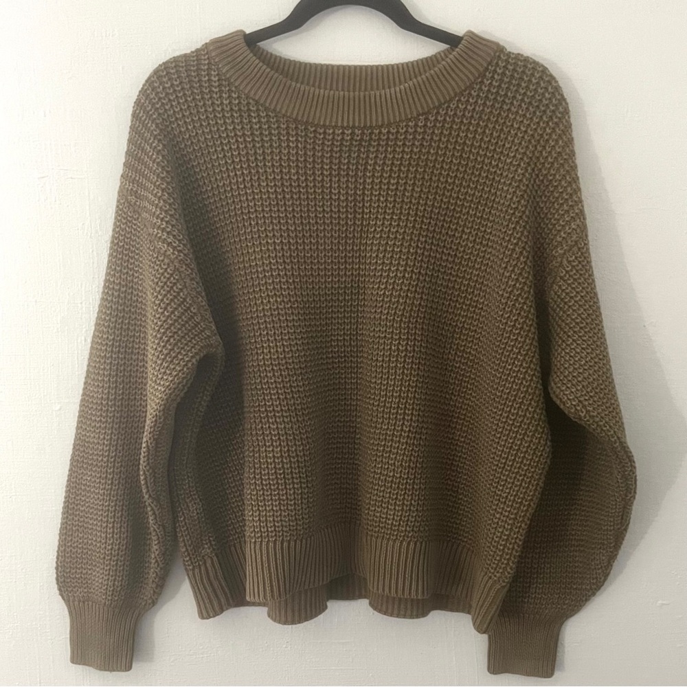 Old Navy Shaker Stitch Olive Green Sweater - 1X